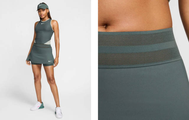 Green Nike separates for the 2024 US Open