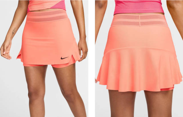 Orange Nike tennis skirt