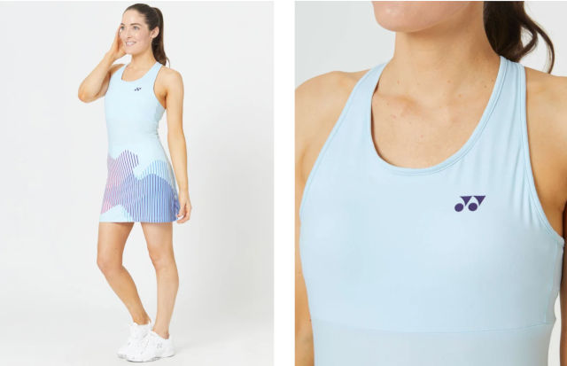 Light blue Yonex dress for the 2024 US Open