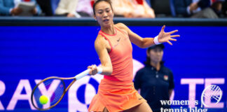 Zheng Qinwen at the Toray Pan Pacific Open
