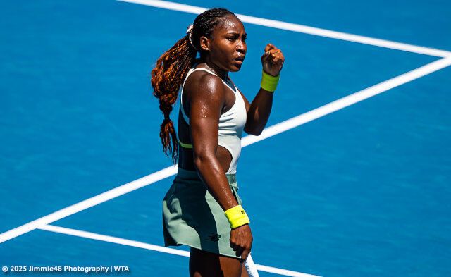 Coco Gauff at the 2025 Australian Open