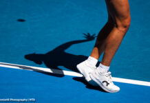 On the Roger Pro 2, Iga Swiatek shoes at the 2025 Australian Open