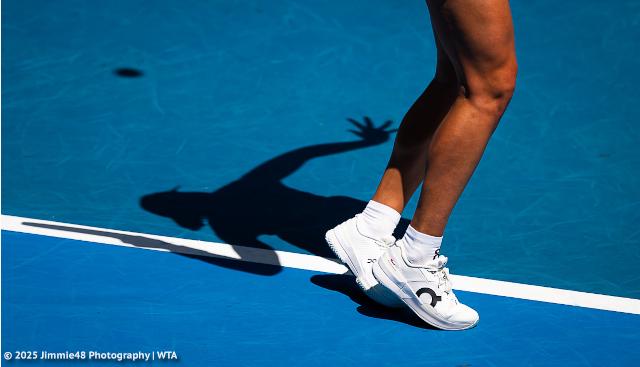 On the Roger Pro 2, Iga Swiatek shoes at the 2025 Australian Open