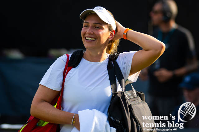 Donna Vekic on the tennis court