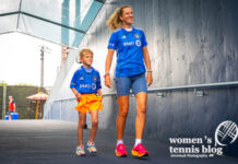 Victoria Azarenka and her son Leo