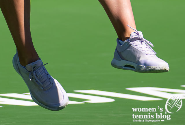 Kostyuk's Wilson tennis shoes at Indian Wells