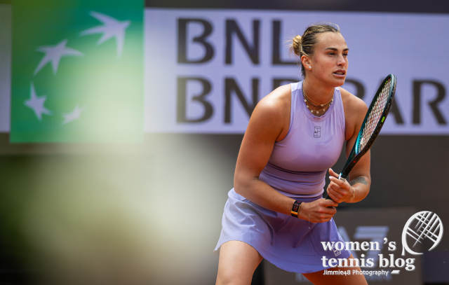 Aryna Sabalenka this week at the Internazionali BNL d'Italia