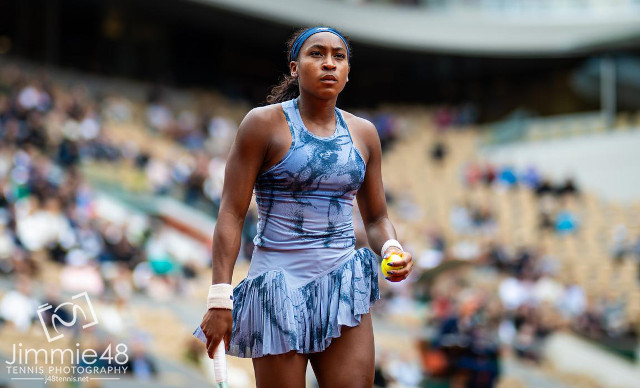 A look at Coco Gauff's New Balance outfit as she eases into second