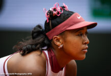 Naomi Osaka's sakura-style Roland Garros look