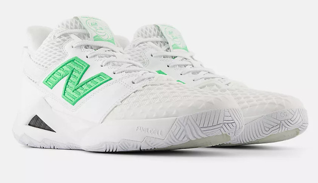 The New Balance Coco CG2 in the "White with Green Apple" colorway. / New Balance