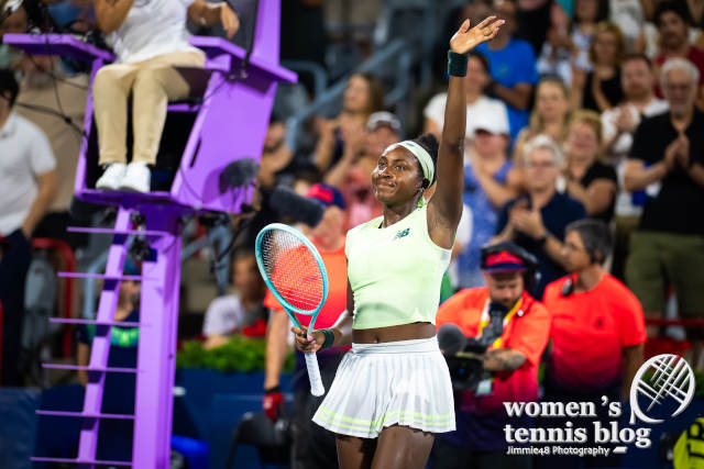Coco Gauff at the Omnium Banque Nationale