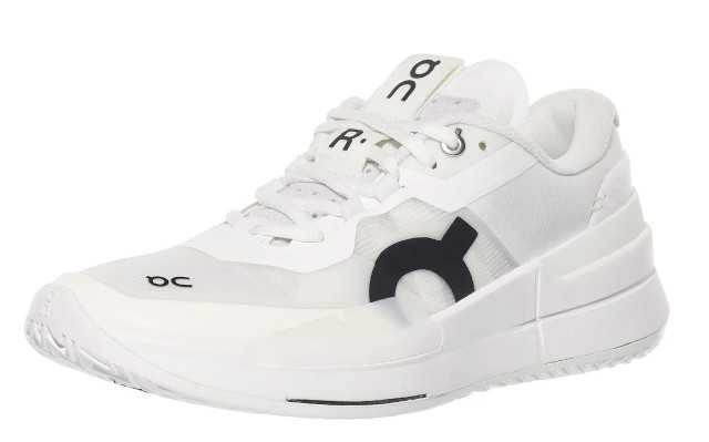 On tennis shoes
