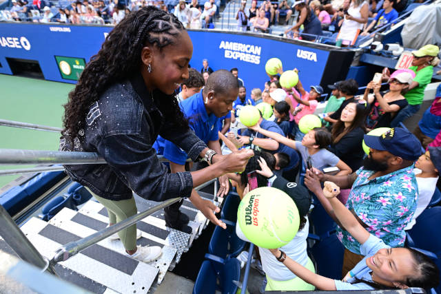 Coco Gauff at the US Open Fan Week