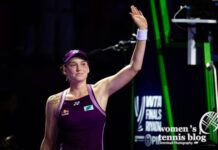 Elena Rybakina at the 2025 WTA Finals