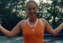 Daria Kasatkina in her Melbourne outfit