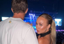 Anastasia Potapova with boyfriend at Dubai concert