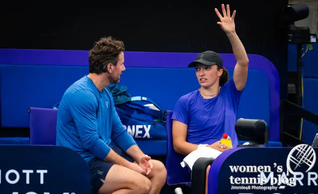 Iga Swiatek and Wim Fissette