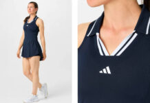 Adidas goes super classic with navy and white in Paris 2026 collection adidas Women's Paris Wow Pro Dress