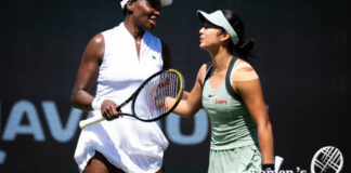 Venus Williams and Alexandra Eala doubles team