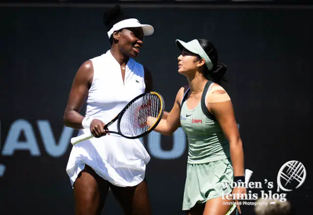 Venus Williams and Alexandra Eala doubles team