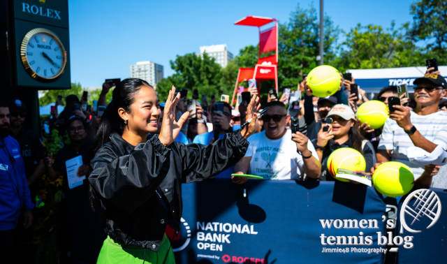 Alexandra Eala engages with fans at the 2026 National Bank Open in Toronto