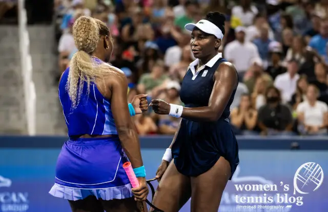 Serena and Venus playing Cincinnati doubles in 2026