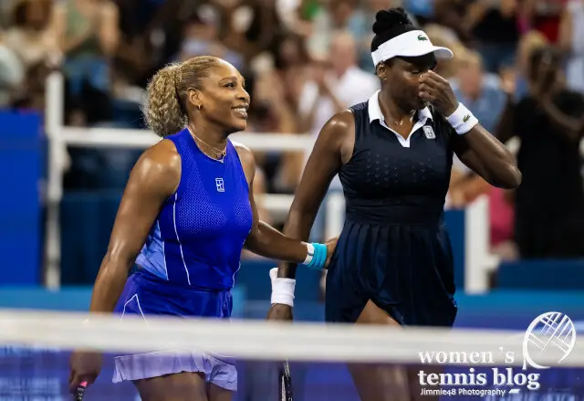 Serena and Venus playing doubles together in 2026