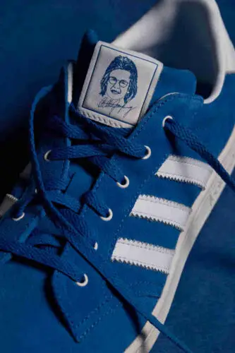 Blue suede Adidas shoe Billie Jean King