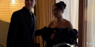 Destanee Aiava wedding in black